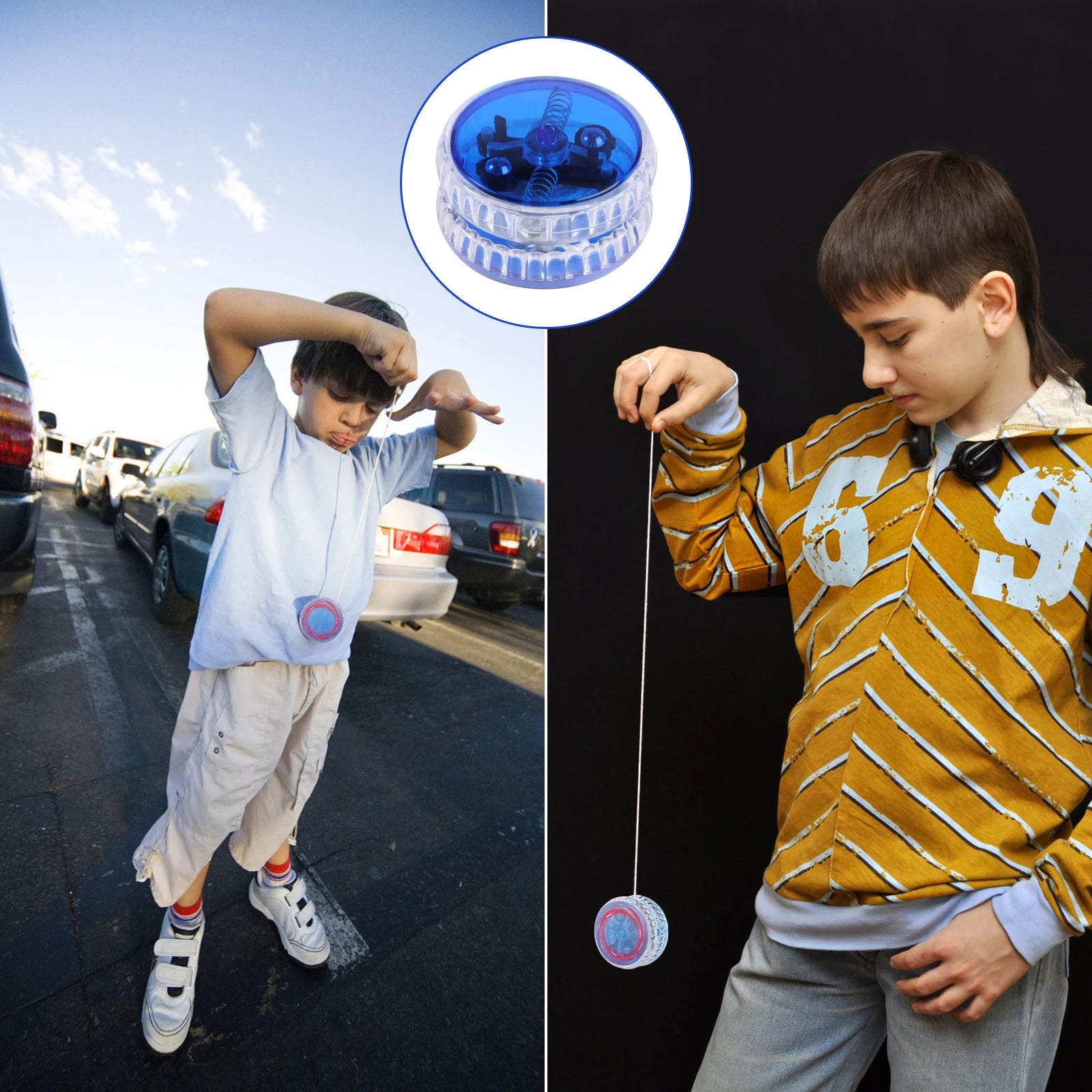Glitter YoYo Gift Fun Yoyo With String Entertainment YOYOS Yoyo Ball Acrobatic Performance Luminous Spinning Toy Portable