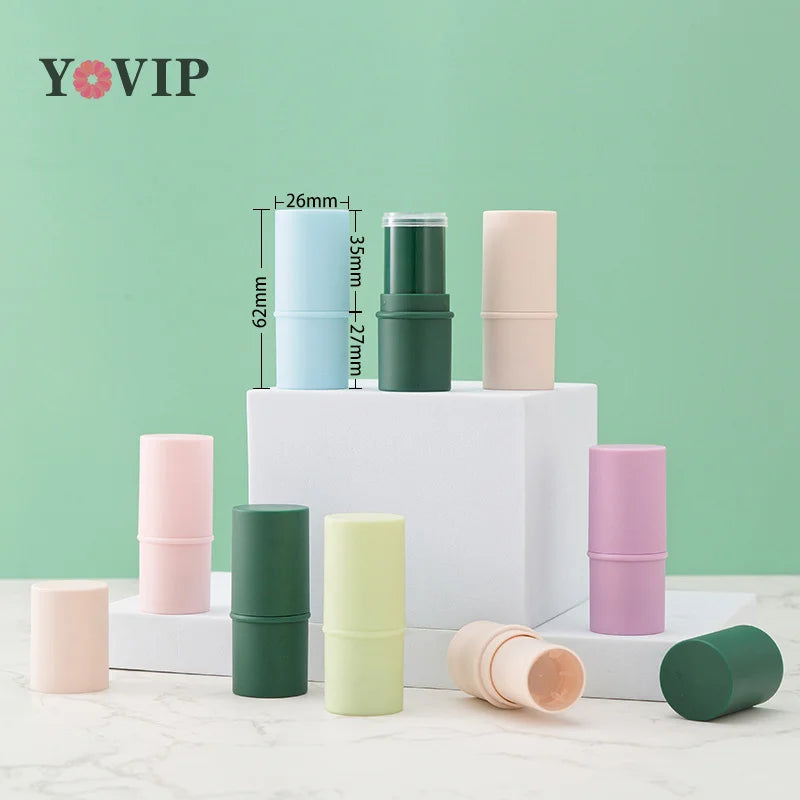 1PC 6g Candy Color Empty Refillable Lipstick Tube Lip Balm Container Empty Cosmetic Container Lotion Container Travel Bottle