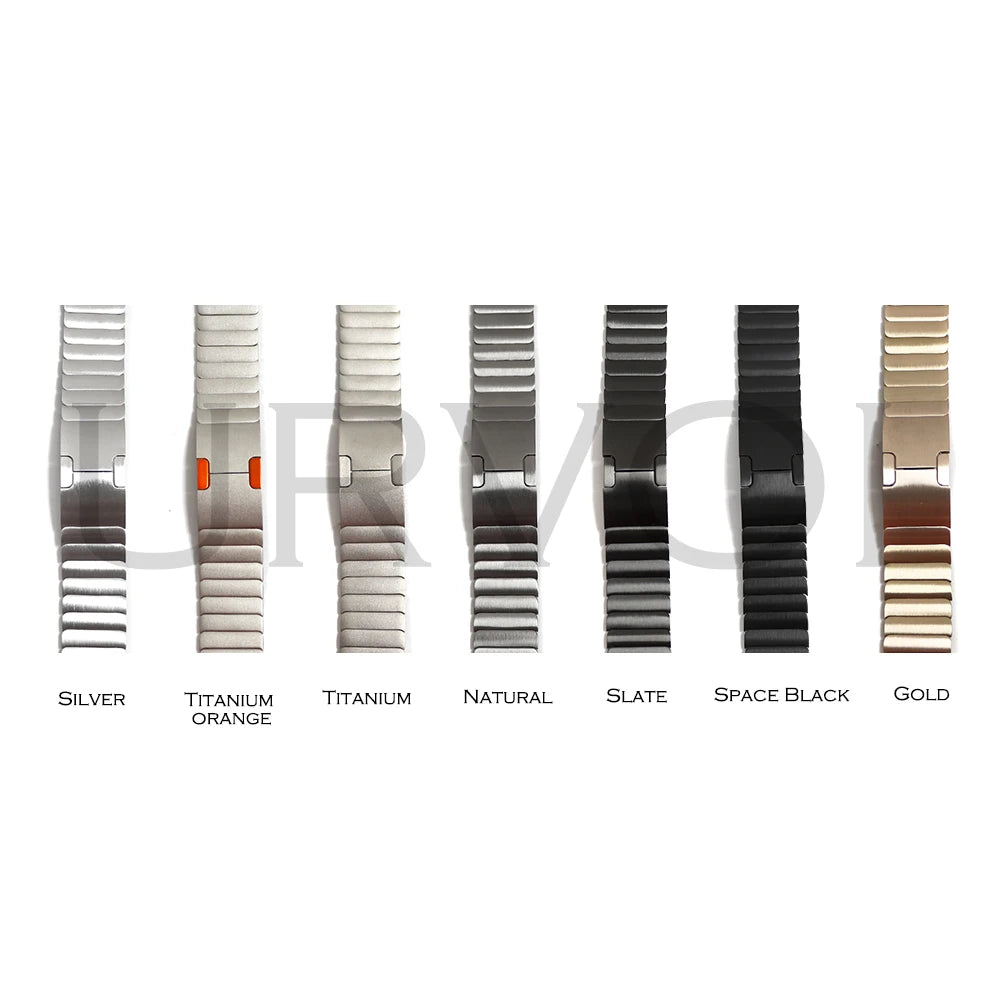 URVOI Band for Apple Watch link bracelet gen.7 Ultra 3 2 matte black series 11 10 9 8 7 SE Strap for iWatch 316L stainless steel