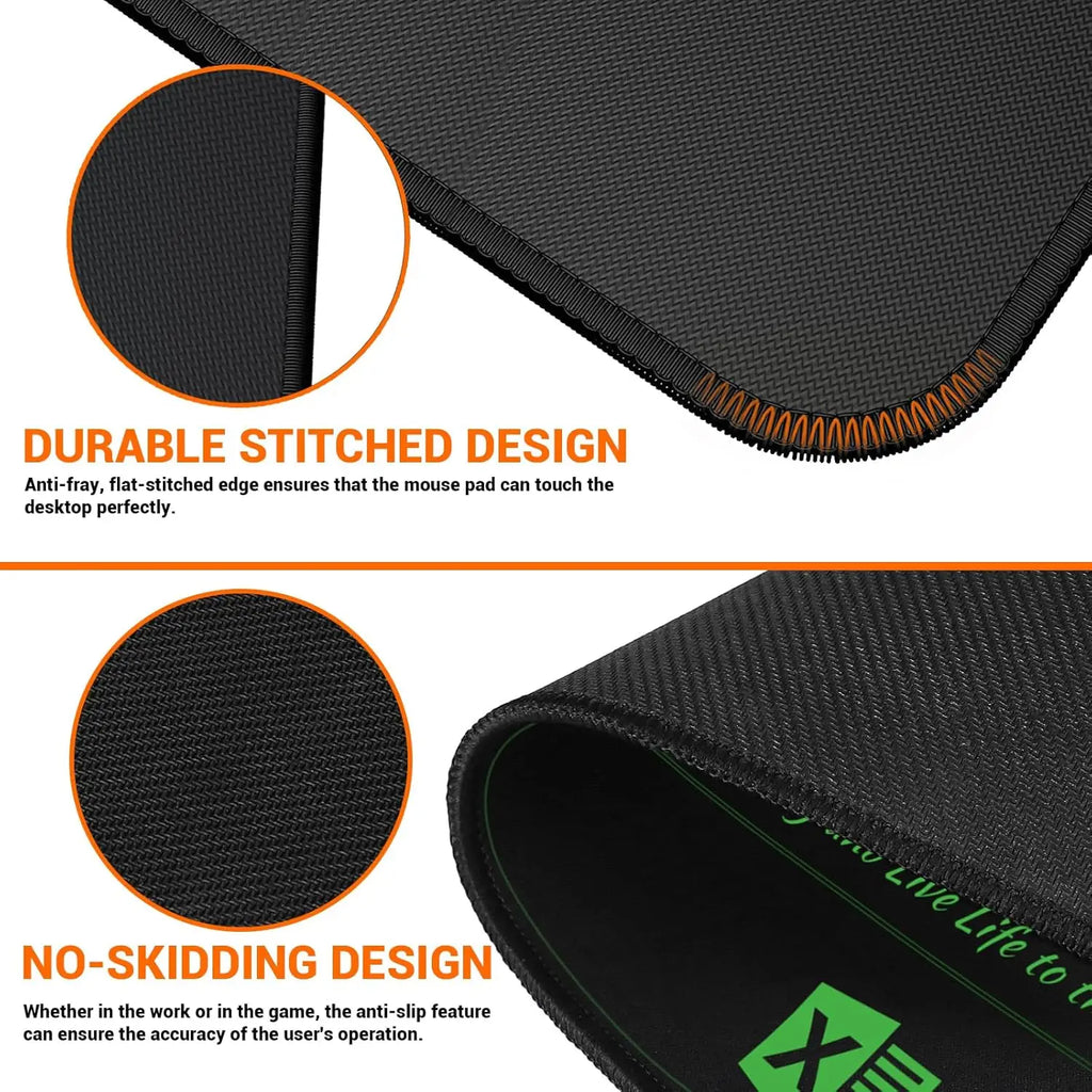 Excel Cheat Sheet Desk Pad, Excel Shortcuts Mousepad Stitched Edges, Non-Slip Base Keyboard Mats, XXL Mouse Pads for Desk Mat