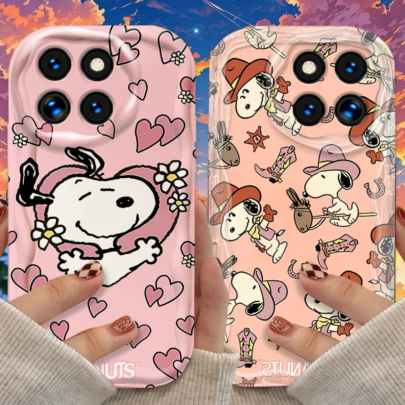 S-Snoopy Case for Xiaomi Mi 15 14T 13 Lite 12 Pro 12S 12X 11i 5G POCO X7 X6 X5 X4 GT X3 NFC F6 F5 M6 Plus Soft Silicone Cover