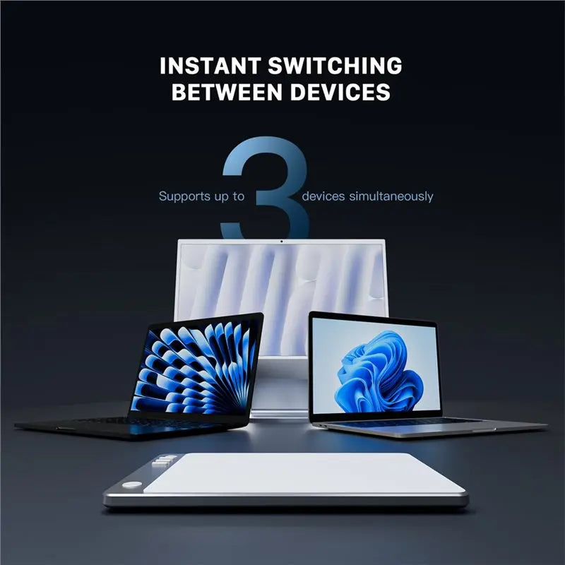 Multi-Function Touchpad Bluetooth+ 2.4G Wireless+ Wired Rechargeable Trackpad For Laptop Gesture