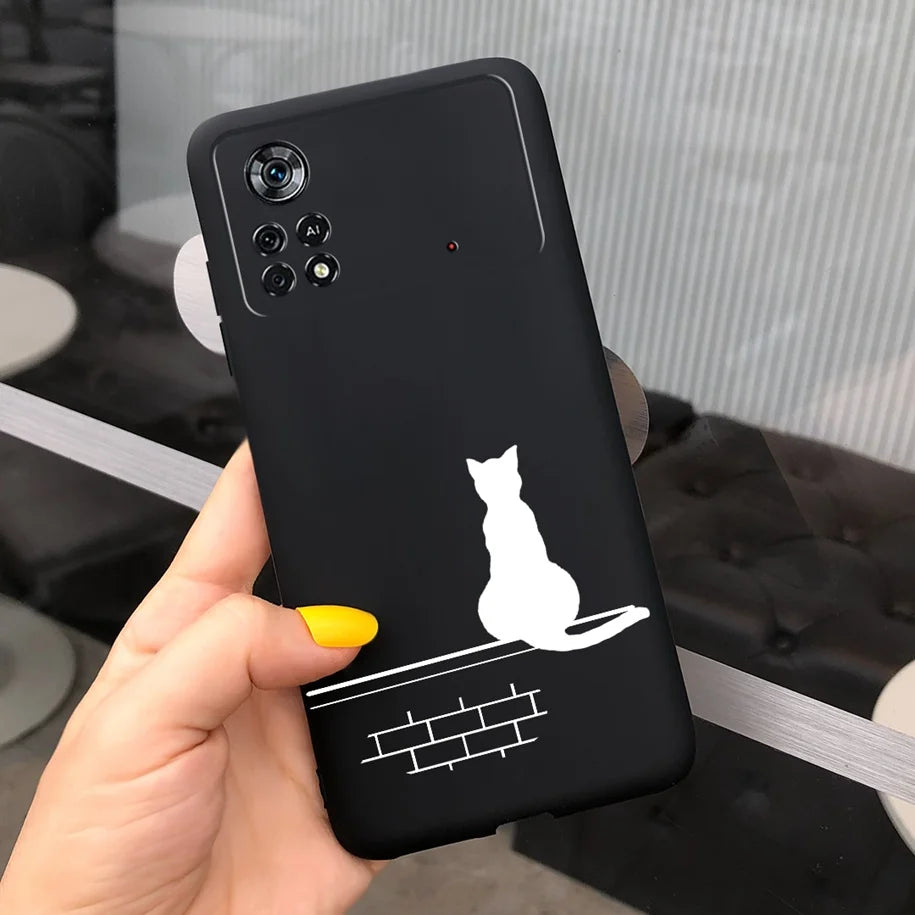 Cute Love Heart Phone Case For Xiaomi Poco X4 Pro 5G Cover Soft Silicone Matte Funda For Xiaomi Poco X4 M4 Pro 4G 5G Bumper 2022