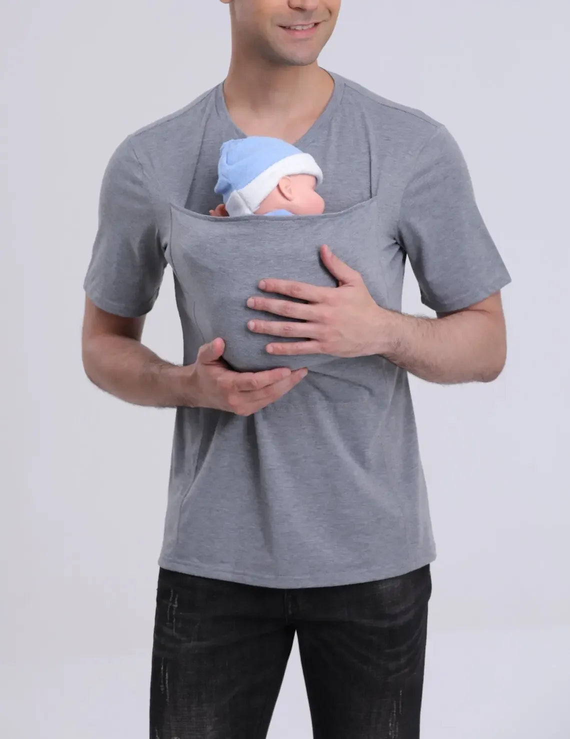 Summer Shirt Kangaroo Dad Mom Multifunctional Clothes Soothing Shirts T-Shirt Vest Parent-Child  tshirt