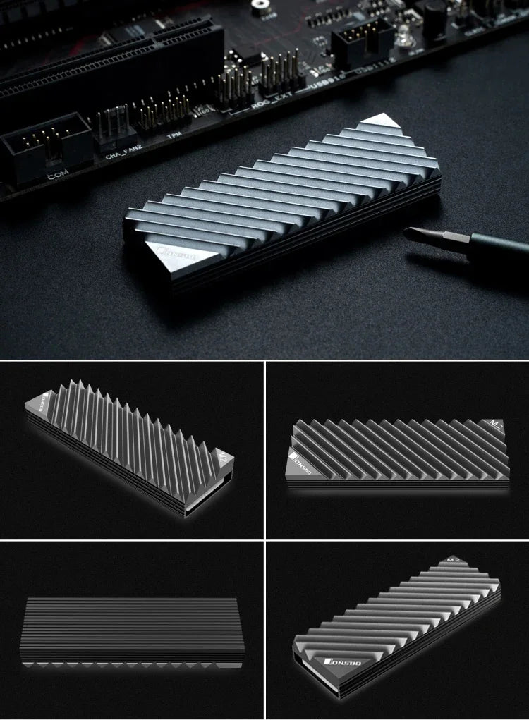 Jonsbo M.2 2280 Solid State Hard Disk Aluminum Heatsink SSD NVMe Heat Sink with Thermal Pad PC Accessories
