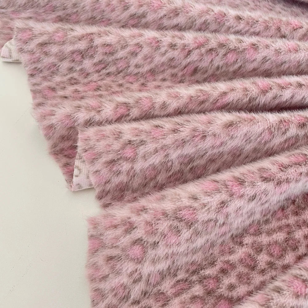 New Fashion Retro Furry Leopard Print Fabric for Handmade Diy Sewing Sofa Pillow Dress Clothing Designer Cloth Material