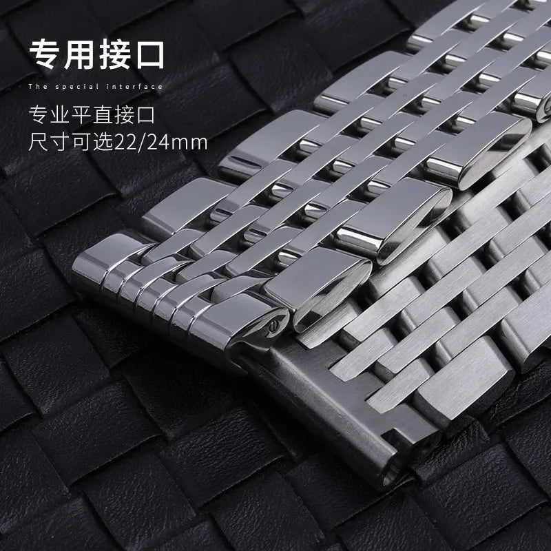 Solid Stainless Steel Watchband 20mm 22mm 24mm Bracelet For Breitling Watch For AVENGER NAVITIMER SUPEROCEAN Watch chain
