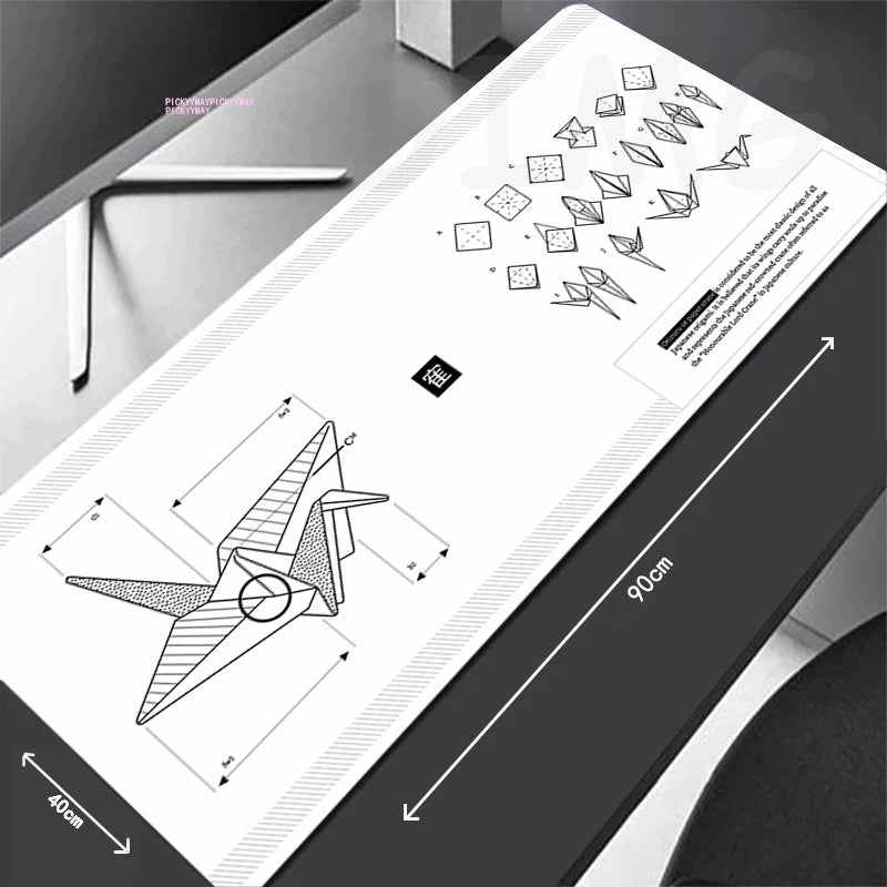 Paper Crane Large Mousepad Gamer Mousepads Keyboard Mat Desk Rug Waterproof Pc HD Desk Mats Company Mouse Pad For Gift