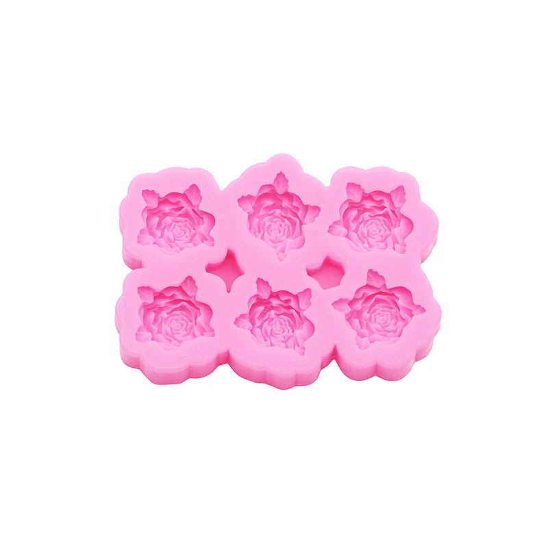 peony flower DIY resin phone case Clay mold 3D peony flower Resin Accessories Silicone Molds flower Chocolate  Fudge Cake Mold