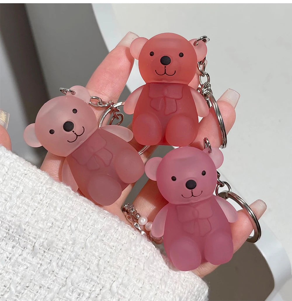 ART VALUE Cute Bear Liquid Lipstick Keychain Matte Nude Sexy Red Lipgloss Lasting Non-stick Cup Lipstick Makeup Lip Stain Tint