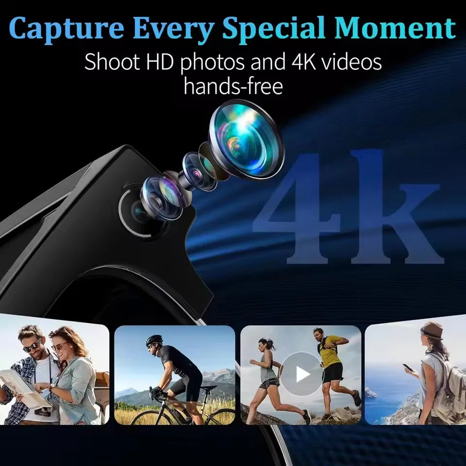 2026 New 800W Pixel 4K HD Camera Smart Glasses AI Translation Video Recording Photo  Music play Voice Call Sunglasses Men Women