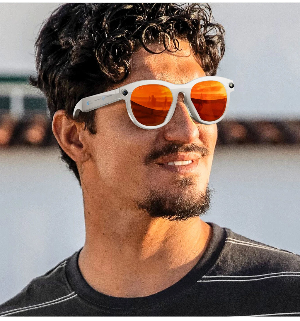AI smart glasses for taking photos, anti shake, long-lasting battery life, Bluetooth calls, music, sports, companions, smart gla