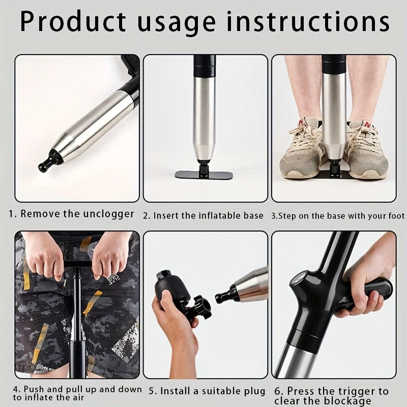 Toilet Unclogger, A Universal Tool Used To Clear Blockages In Sewers And Toilet Pipes, Suitable For All Types Of Pipes