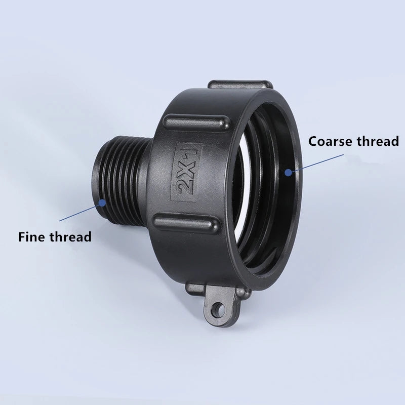 IBC Tank Adapter 60mm to 1/2'' 3/4'' 1'' 2'' Fine Thread Water Pipe Connector High Quality BSP Male Reducing Fittings 1Pcs