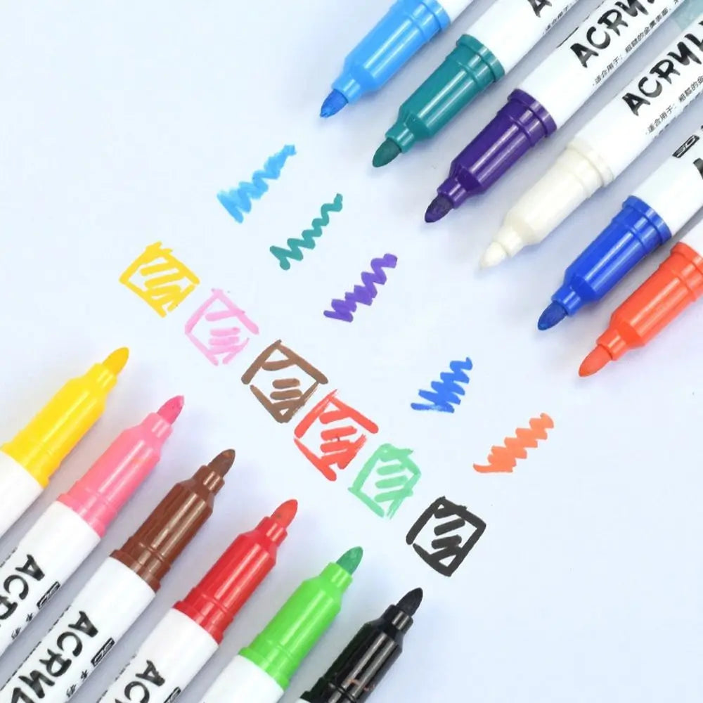 12Pcs/Set Golf Club Color Changing Pen Acrylic Ink Pen With Strong Sunscreen Waterproof Covering Power Golf Accesoires Golf Pen