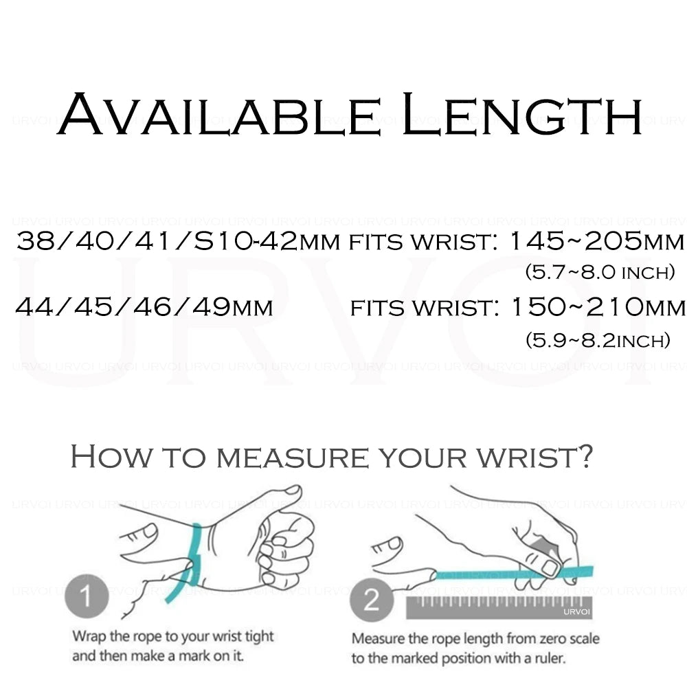URVOI Band for Apple Watch link bracelet gen.7 Ultra 3 2 matte black series 11 10 9 8 7 SE Strap for iWatch 316L stainless steel