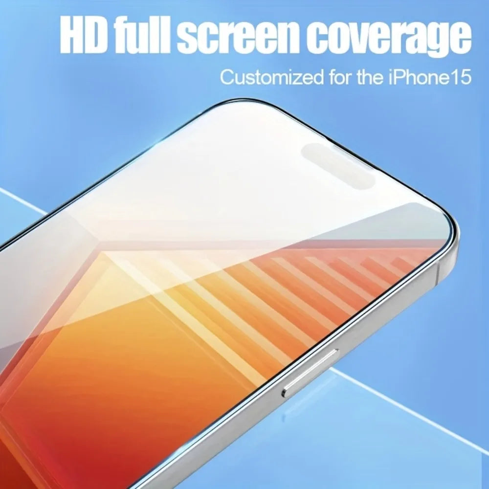 2Pcs Ultra HD Tempered Glass Screen Protector For IPhone 17 16 15 Pro Max 14 11 12 13 Pro 16 15 Plus XR XS Max Protective Glass