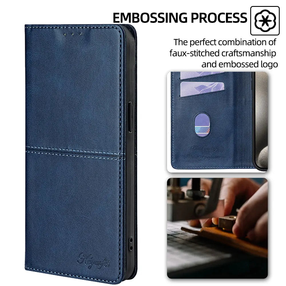 Luxury Magnetic Leather Flip Mobile Phone Case for Motorola Edge 50S 50 Pro 50 Fusion Edge 5G 2024 Protect Cover Coque