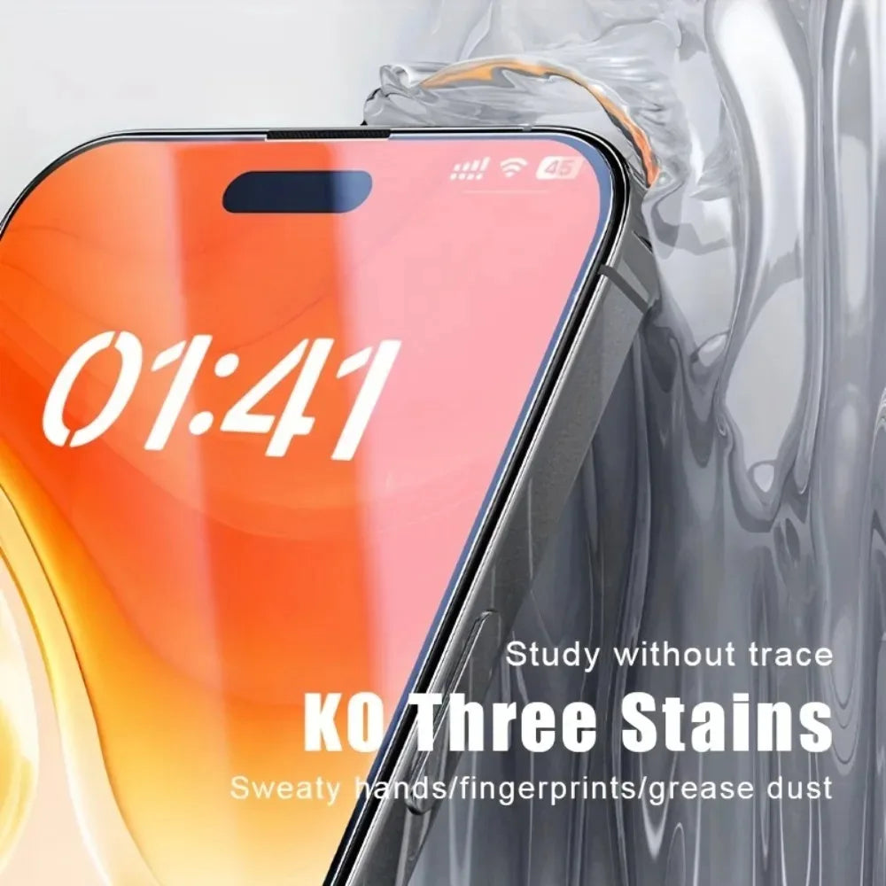 5Pcs Ultra HD Screen Protector for iPhone 17 16 15 14 Pro Max Air 16e 15 Plus 13 12 11 Pro XR XS Max 9H Hardness Tempered Glass