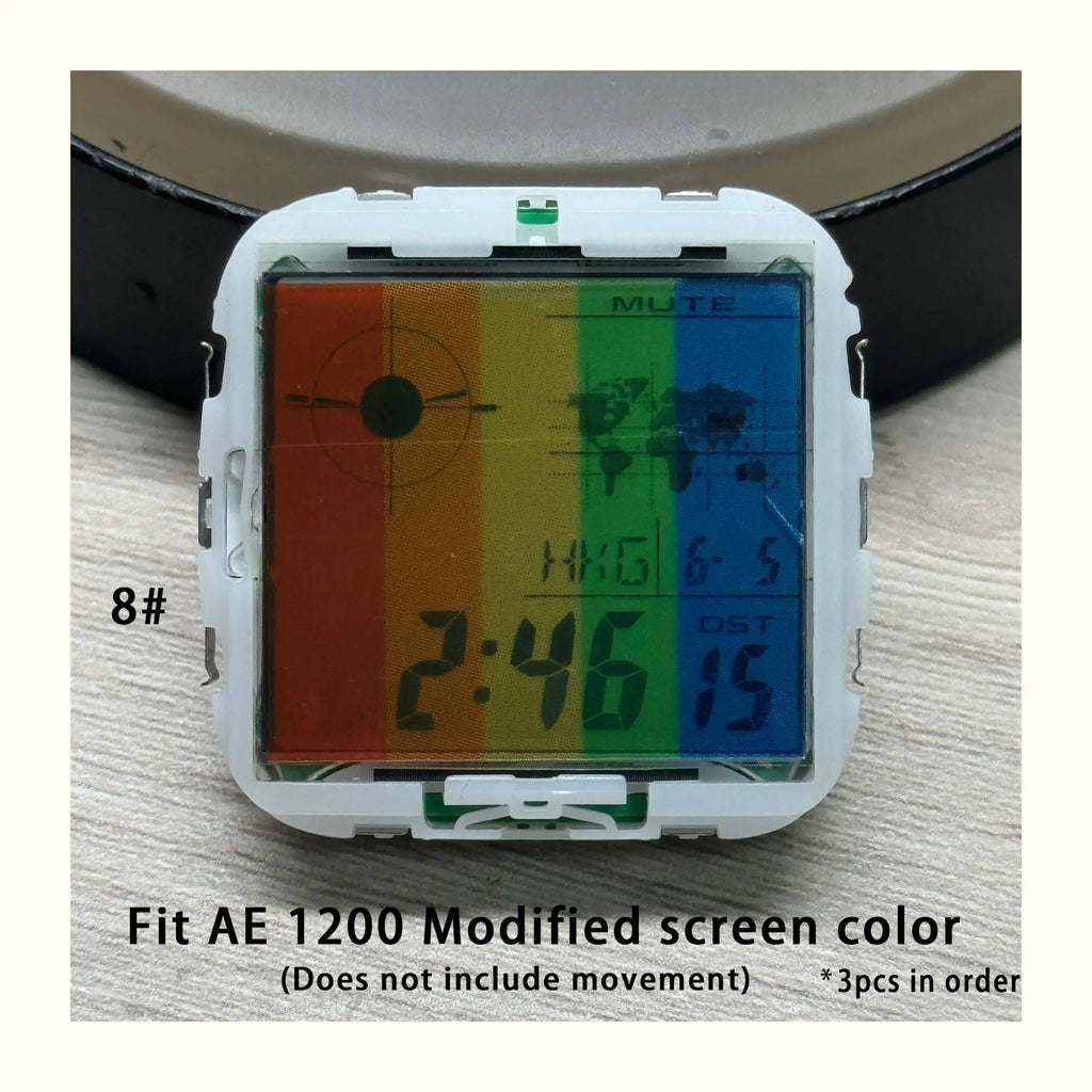 Color Display Film for Casio AE-1200 AE-1300, DIY Screen Modification Overlay Sticker, High-Quality Watch Dial Upgrade Kit