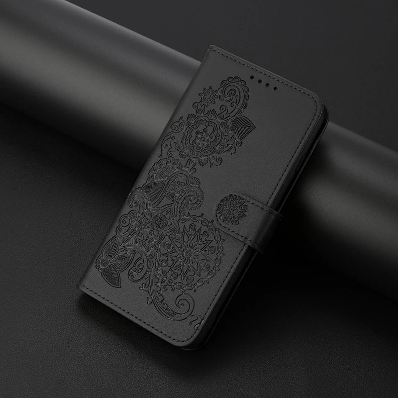 For Xiaomi Redmi 13 Case Paisley Leather Flip Stand Case on For Ximi Redmi13 Wallet Cover For Xiaomi Redmi 13C Phone Cover Coque