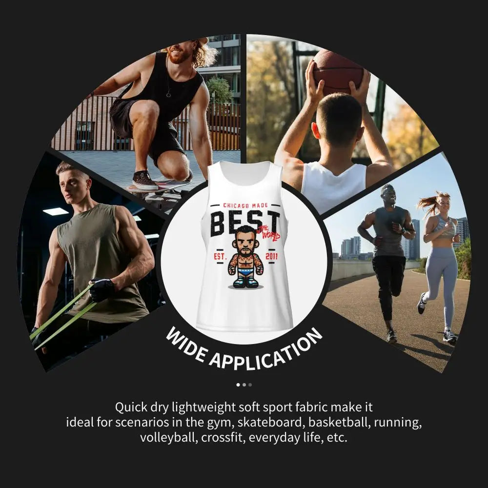 Graphic Wrestling CM Punk Best In The World Workout Tank Tops Sleeveless Shirt Bodybuilding Fitness Gym Compression Vest