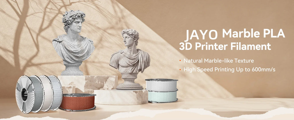 JAYO 5Rolls 3D High Speed Marble PLA/HS Matte PETG/HS PLA Filament 600mm/s High Speed 3D Printer Non-toxic Filament 1.1KG/roll