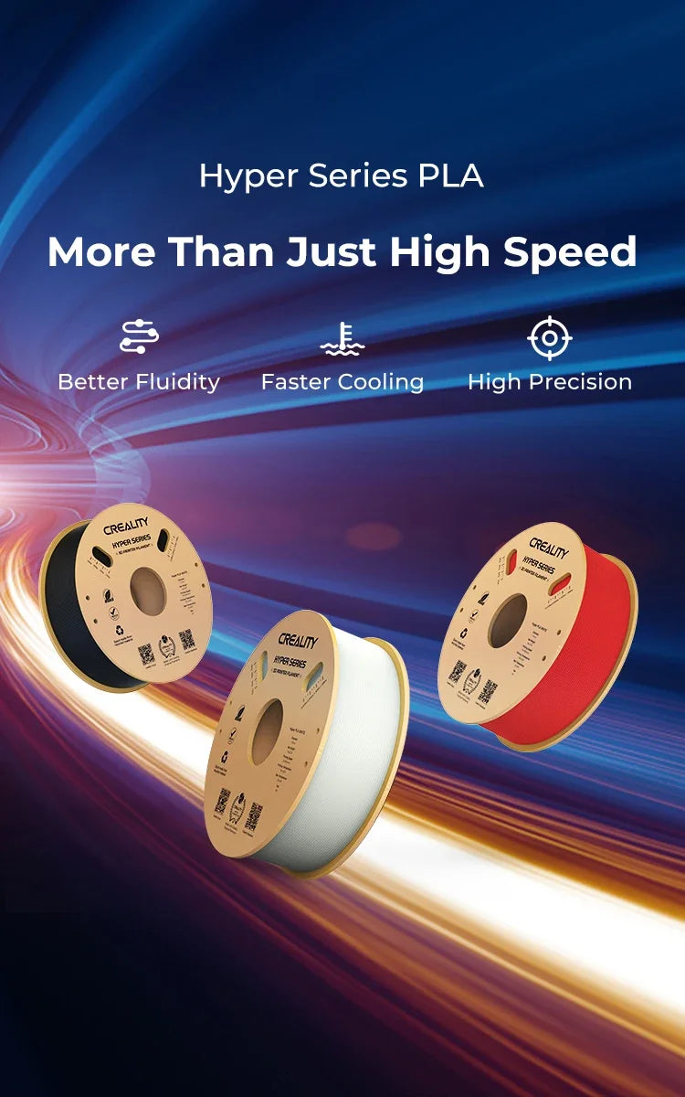 Creality Hyper PLA Filament 1KG High Precision Faster Cooling Better Fluidity Non-toxic Moisture Resistance For FDM 3D Printer