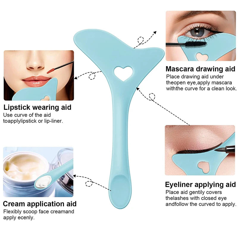 Silicone Eyeliner Makeup Stencils Wing Tips Marscara Drawing Lipstick Wearing Aid Face Cream Mask Applicator Makeup beauty tool