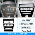 For BMW M6 6 Series E63 E64 2004-2010 Piano Black Gear Shift Air Outlet Window Lift Panel Set Car Interior Accessories Sticker