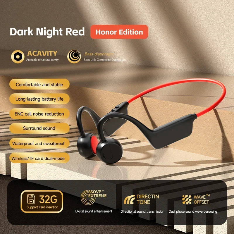 LZQLY Bone Conduction Headset Wireless Swimming Headphone IPX8 Bluetooth 5.3 With Microphone Waterproof Exercise Fitness 2026