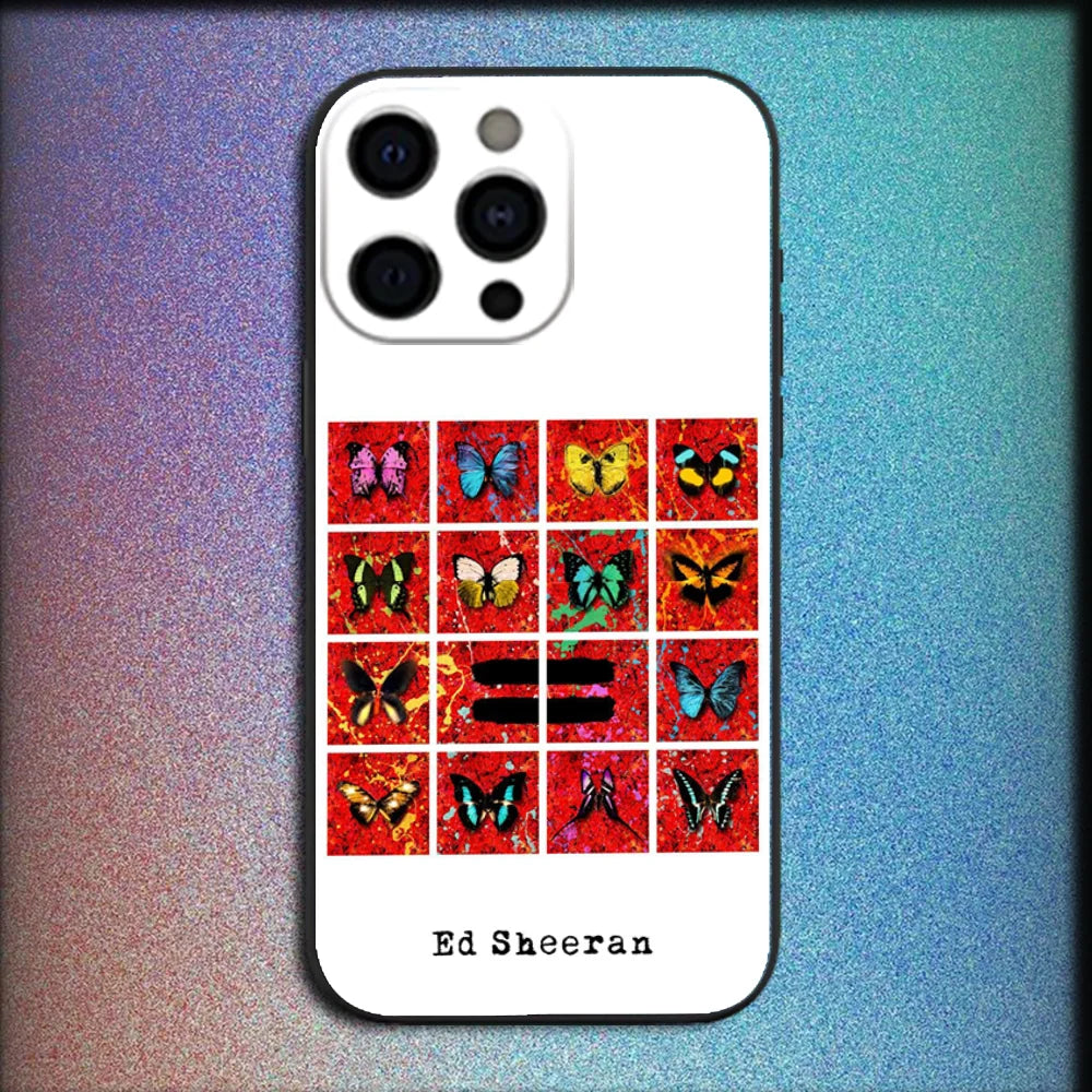 Singer E-Ed Sheeran Phone Case For iPhone 16,15,14,13,12,11,Pro,X,XS,Max,XR,Plus,Mini Soft Black Cover