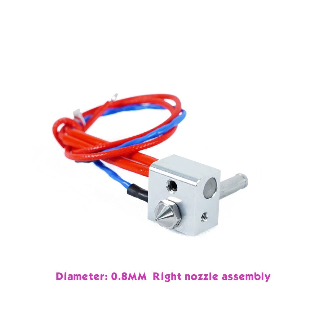 FLASHFORGE Nozzle Assembly with Heat Sink for Creator 3 Pro 0.4mm/0.6mm/0.8mm Hardened Hotend Assembly 3d Printer Parts