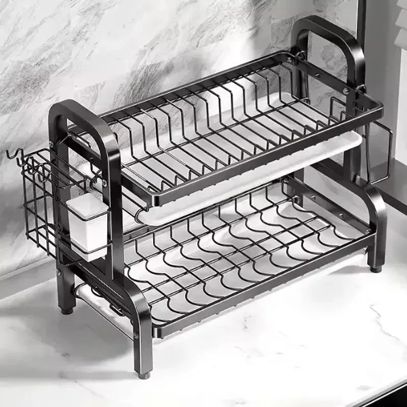Kitchen Tableware Storage Box Multifunctional Cupboard Drain Rack Shelf Cupboard Storage Box Bowls