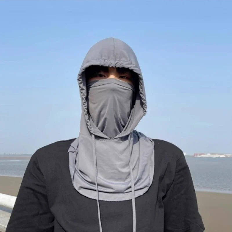 Thin Breathable Balaclava Hat Motorcycle Bicycle Full Face Mask Summer Cycling Helmet Hood Covers Outdoor Sports Neck Sunhat
