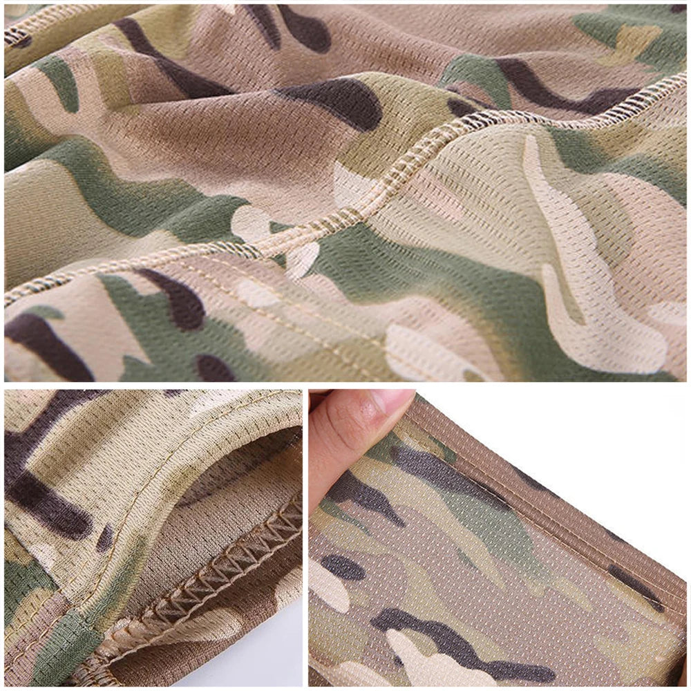 5Pcs/Set Camouflage Balaclava Hat Cycling Full Face Mask Multi Functional Scarf Headscarf Motorcycle Bike Skiing Helmet Lining