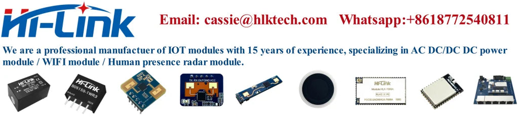 HiLink HLK-LD2410B LD2410C LD2420 LD2450 24Ghz Smart Human Presence Radar Module Multi-level intelligent parameter adjustment