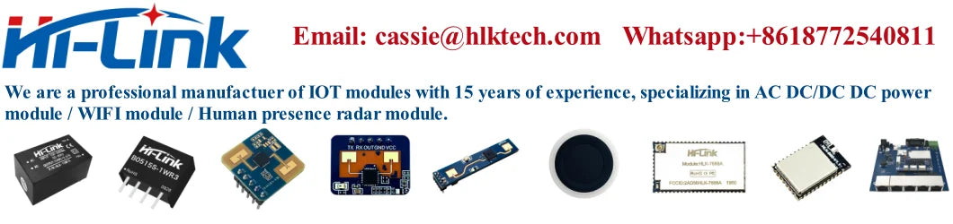 HiLink HLK-LD2410B LD2410C LD2420 LD2450 24Ghz Smart Human Presence Radar Module Multi-level intelligent parameter adjustment