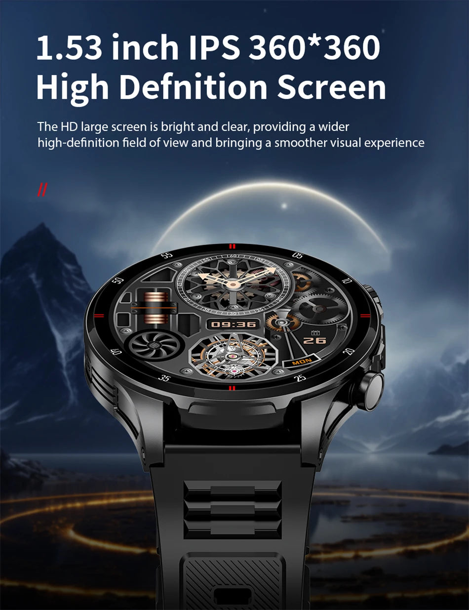 LIGE 2025 New Smart Watch Men Flashlight AI Voice Bluetooth Call 1.53" HD Sports Fitness Watches Health Monitor Smartwatch Women