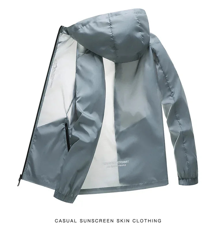 NEW 2025 Sunscreen Coats Men's Breathable Sports Waterproof Jacket Summer UV Protection Outdoor Fishing Skin Clothing