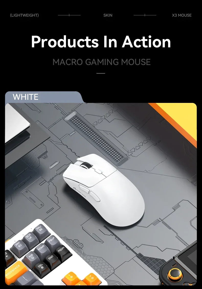 Attack Shark R1 Wireless Mouse Lightweight Ergonomic DesignMouse 1000Hz Bluetooth Tri-mode Connection 18000dpi Optical Mouse