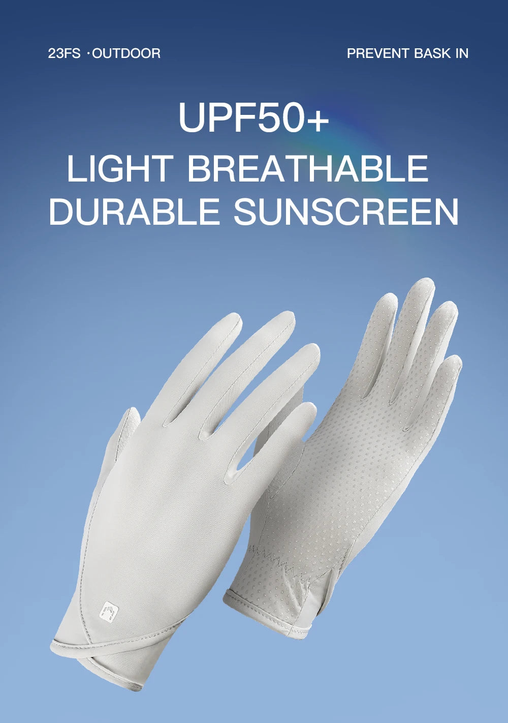 Sunscreen gloves Thin Ice Silk Women's for Women and Men Driving Electric Motorcycles Fishing UV Protection, Anti Slip,ventilate