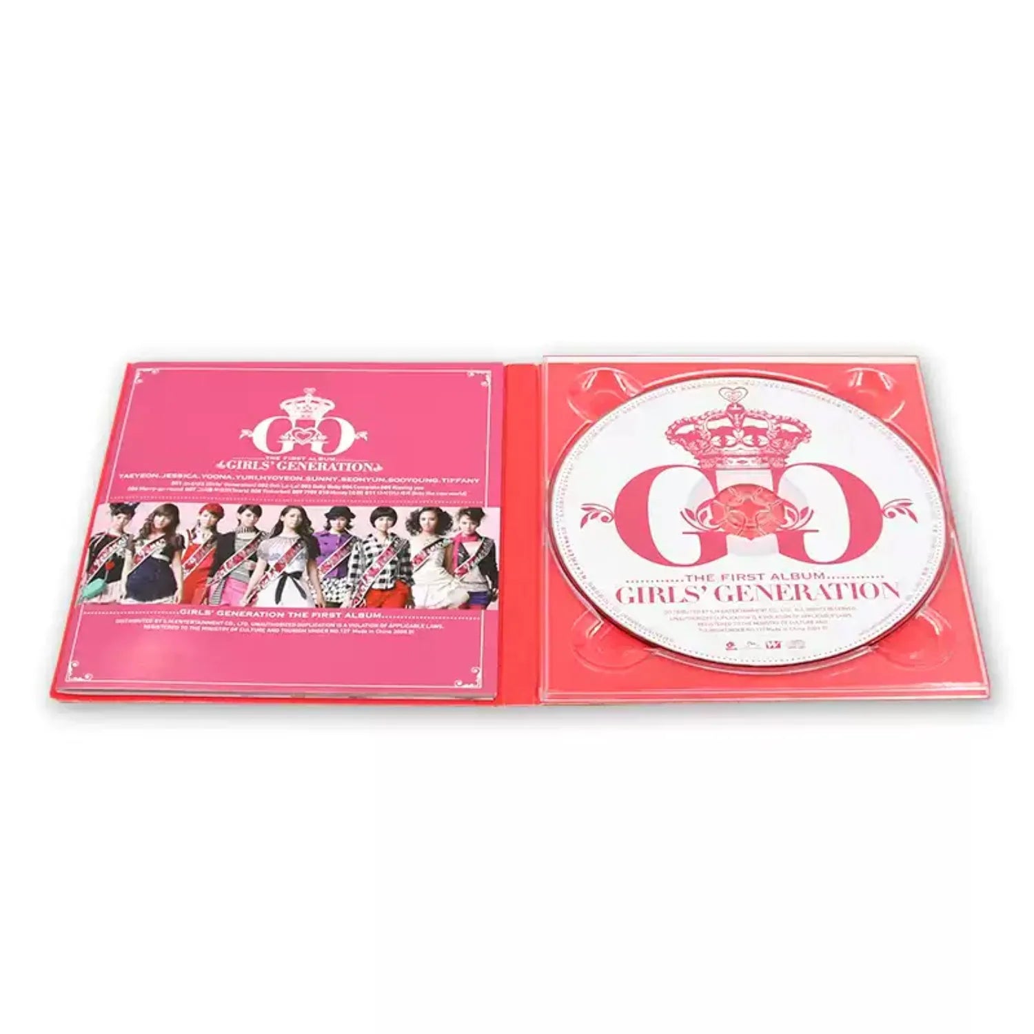 K-Pop Girl Group Debut Album "Girls' Generation" Red Gold Foil Silhouette Cover High-Quality Classic Pop Collectible CD Record