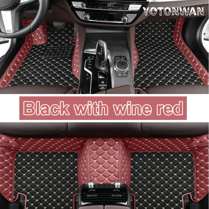 Car Floor Mats For Peugeot 206CC 206 CC T16 2000~2008 Leather Mat Carpets Rugs Protective Pad Set Interior Parts Car Accessories