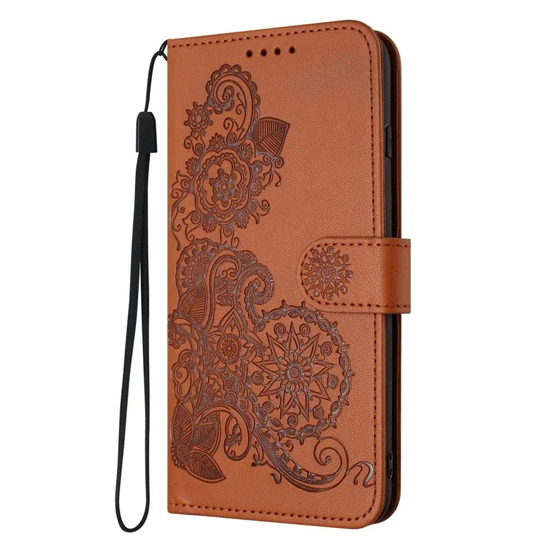 For Xiaomi Redmi 13 Case Paisley Leather Flip Stand Case on For Ximi Redmi13 Wallet Cover For Xiaomi Redmi 13C Phone Cover Coque