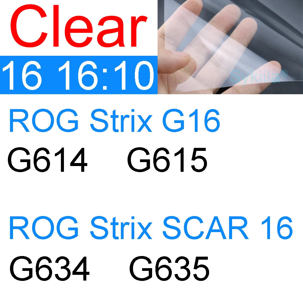 Screen Protector for ROG Strix SCAR 15 16 17 18 G G15 G16 G615 G635 G17 G733 G18 G815 Gaming HD Clear Matte Frosted Skin Film
