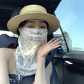 1Pc summer new full face sunscreen mask outdoor mask ear hook style