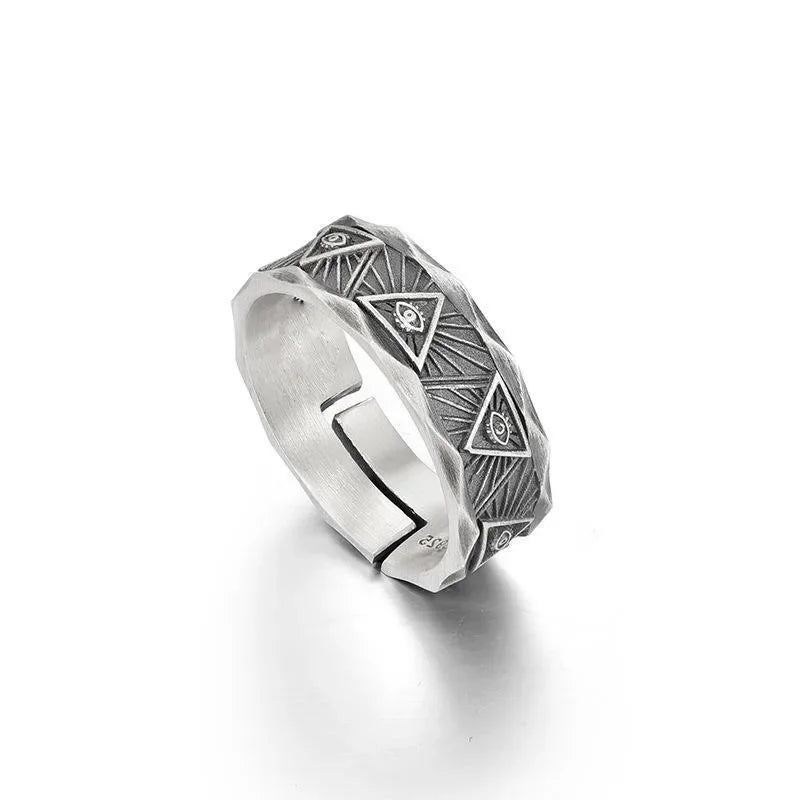 Best Sellers! S925 Thai Silver, Horus Eye Retro Ring