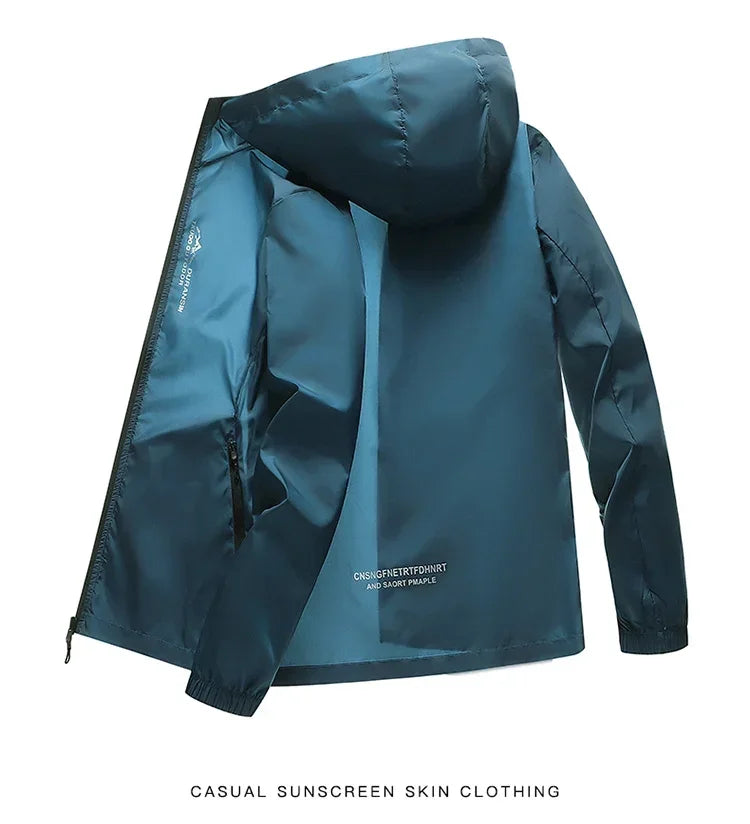 NEW 2025 Sunscreen Coats Men's Breathable Sports Waterproof Jacket Summer UV Protection Outdoor Fishing Skin Clothing