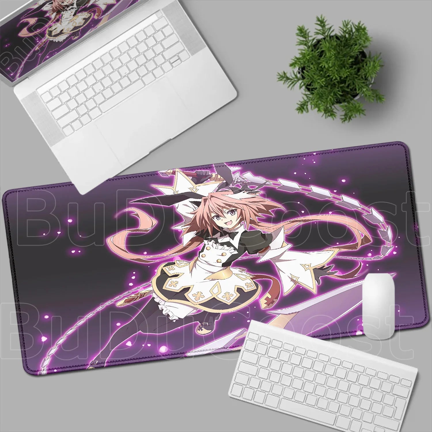 Astolfo Mousepad HD Print Anime Girl Computer Gamer Locking Edge Non-slip Rubber Mouse Pad Keyboard PC Desk Pad Table Decoration
